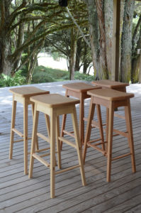 handmade wooden stools