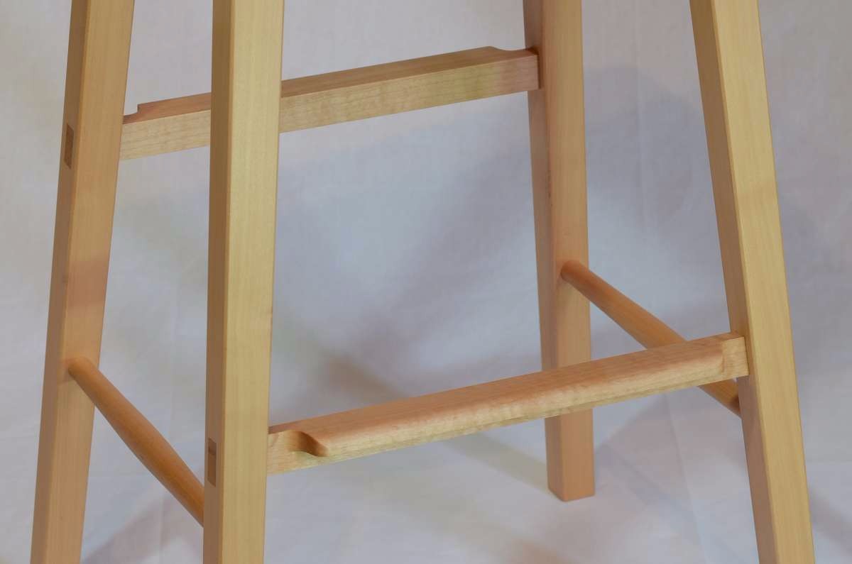 Traditional handmade wooden stool